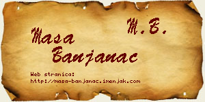 Maša Banjanac vizit kartica